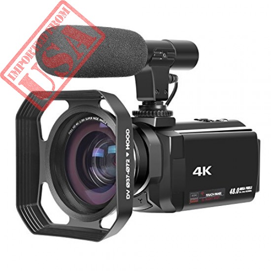 Original 4k Camcorder With Microphone 48mp Digital Camera 3.0 Touch Screen Function Wifi Video Camera Ir Night Vision Camcorder With Lens Imported From Usa