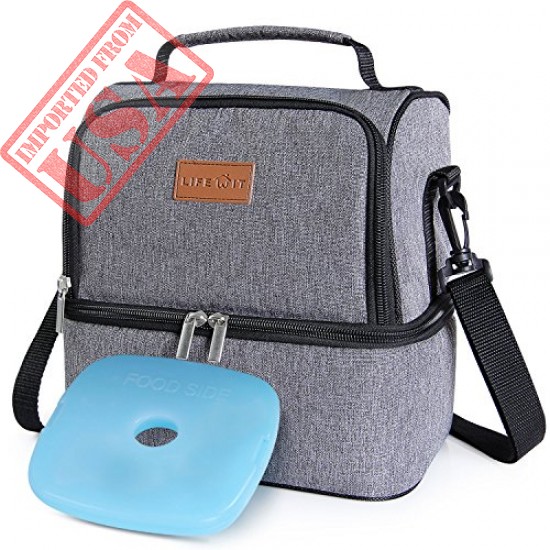 Get online High Quality Double Decker lunch Box with Thermal bag in Pakistan