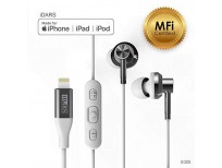 iDARS Lightning Headphone Earbud Earphone Apple MFi Certified in-Ear Headphone with Mic and Remote for iPhone X/XS/XS Max/XR / 8/ 8Plus/ 7/ 7Plus/ iPad Pro/iPad Air/iPad Mini/iPod (White)