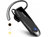 New bee Bluetooth Earpiece V5.0 Wireless Handsfree Headset with Microphone 24 Hrs Driving Headset 60 Days Standby Time for iPhone Android Samsung Laptop Trucker Driver (Black)