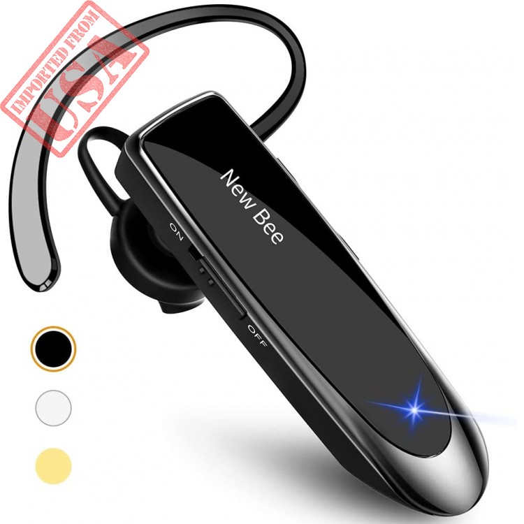 New bee Bluetooth Earpiece V5.0 Wireless Handsfree Headset with