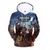 Yeawooh Fortnite 3D Printing Unisex Hoodie Novelty Youth Game Sweatshirt Pullover Size M (Brown)