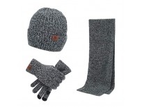 lanzom warm winter men knitted set hat+long scarf+touch screen gloves shop online in pakistan
