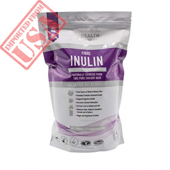 Inulin Powder with Chicory Root 1kg Prebiotic Fibre Supplement - Gluten Free High Grade Digestive Aid & Gut Health Supplement (Fructooligosaccharide FOS) Soluble Fibre Smoothie Powder for All Drinks