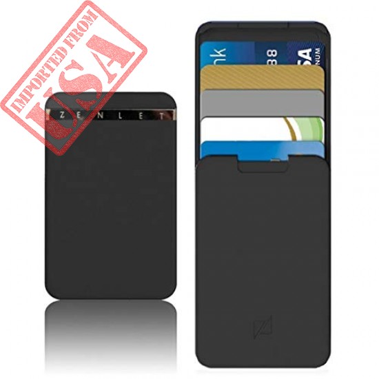 Binmer Anti-Side Wallet for Men Zenlet Credit Card Package Anti-Side Wallet Action Wallet Push-Pull Card Holder (Black)