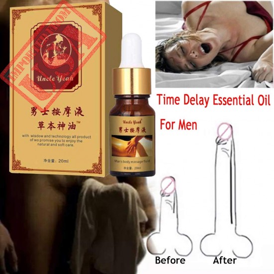 Men Big Dick Penis Enlargement Oil Permanent Thickening Growth Delay Sex Massage Oil by ROMANTIC BEAR