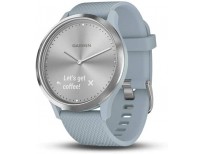 Garmin vivomove HR, Hybrid Smartwatch for Men and Women, Silver with Sea Foam Silicone Band