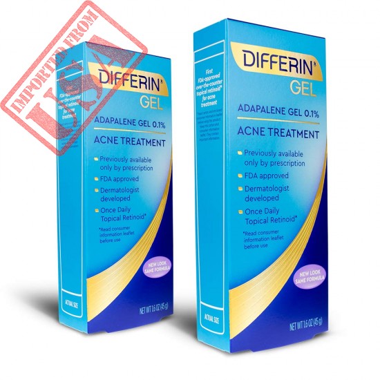 Buy Differin Adapalene Gel 0.1% Acne Treatment, 45 gram (Pack of 2) in Pakistan