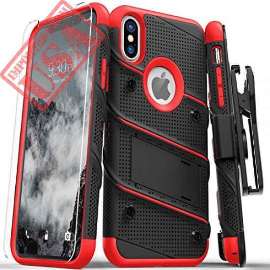 Buy iphone Xs Max case with Glass Screen Protector imported from USA