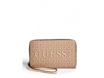 BUY GUESS FACTORY WOMEN'S RIGDEN LOGO LARGE ZIP-AROUND WALLET IMPORTED FROM USA