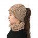 Get online Best Quality Winter Knitted Hat and Scarf Set in Pakistan 