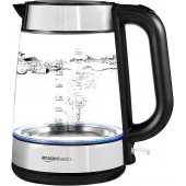 Amazon Basics Electric Glass and Steel Kettle - 1.7-Liter