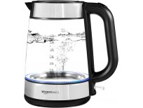Amazon Basics Electric Glass and Steel Kettle - 1.7-Liter