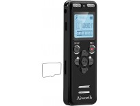 16GB Digital Voice Activated Recorder for Lectures - aiworth 1160 Hours Sound Audio Recorder Dictaphone Voice Activated Recorder Recording Device with Playback,MP3 Player,Password,Variable Speed