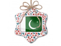 Christmas Ornament Pakistan Flag Red White Blue Xmas Available Now