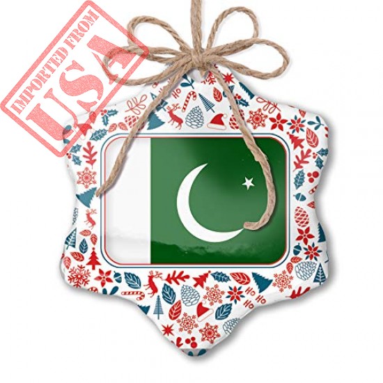 Christmas Ornament Pakistan Flag Red White Blue Xmas Available Now