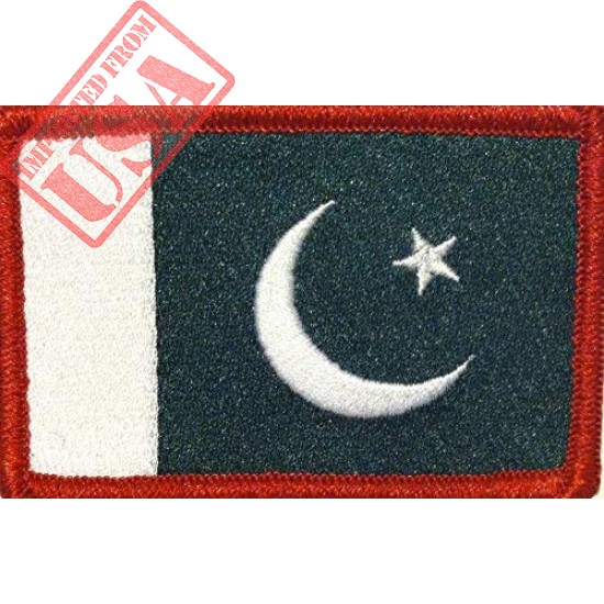 Pakistan Flag Embroidered Patch with Hook and Loop sale in Pakistan