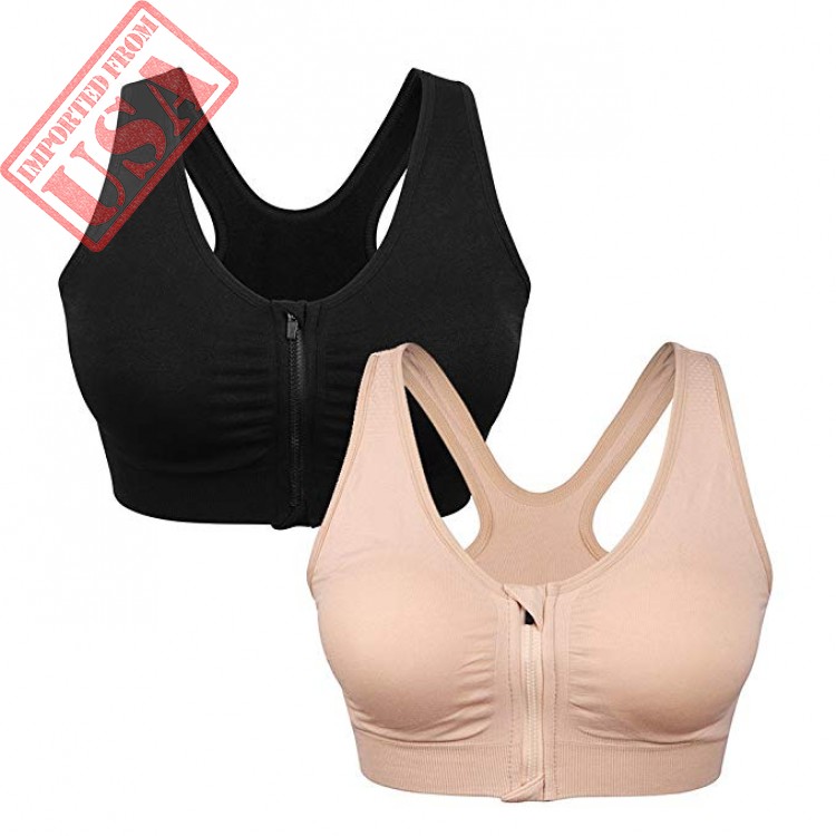 front zip sports bra for women sale in pakistan