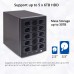 Syba 5 Bay Tool Less Tray Hot Swappable 2.5" 3.5" SATA III RAID HDD External USB 3.0 Enclosure Windows MacOS SY-ENC50118