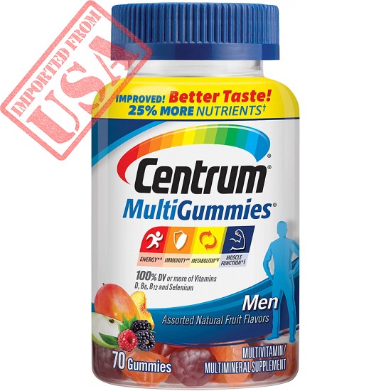 100% Original Centrum Men MultiGummies Multivitamin / Multimineral Supplement Sale in Pakistan