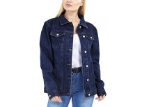 SS7 Womens Plus Size Boyfriend Fit Denim Jacket