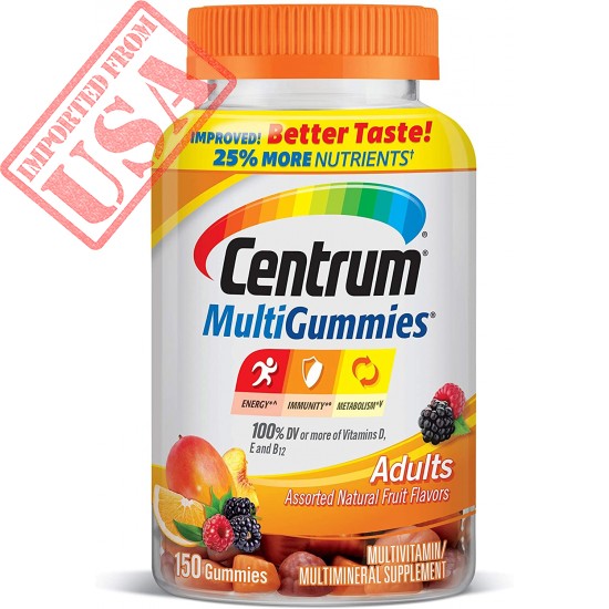 Centrum Multi Gummies for Adults | Multivitamin/Multimineral Gluten-Free Supplement Sale in Pakistan