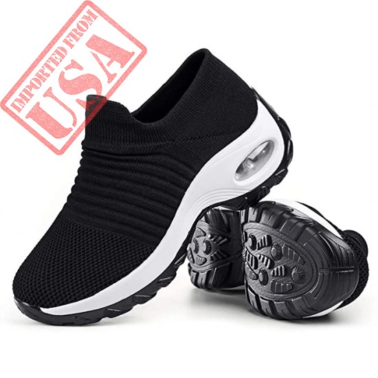 Women's Walking Shoes Sock Sneakers - Mesh Slip On Air Cushion Lady Girls Modern Jazz Dance Easy Shoes Platform Loafers