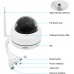 WiFi PTZ HD 5MP Wireless Waterproof Security Surveillance IP Dome Camera with 4X Optical Zoom IR Night Vision,Support Motion Detection ONVIF Protocol and SD Card Slot