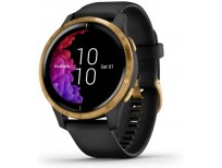 Garmin Venu, GPS Smartwatch with Bright Touchscreen Display, Features Music, Body Energy Monitoring, Animated Workouts, Pulse Ox Sensor and More, Gold with Black Band