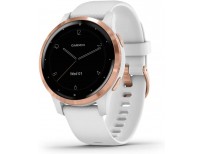 Garmin 010-02172-21 Vivoactive 4S, Smaller-Sized GPS Smartwatch, Features Music, Body Energy Monitoring, Animated Workouts, Pulse Ox Sensors, Rose Gold with White Band