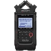 Zoom H4n Pro 4-Track Portable Recorder, All Black, Stereo Microphones, 2 XLR/ ¼“ Combo Inputs, Battery Powered, for Stereo/Multitrack Recording of Music, Audio for Video, and Podcasting