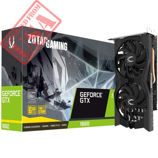 ZOTAC Gaming GeForce GTX 1660 6GB GDDR5 192-bit Gaming Graphics Card, Super Compact, ZT-T16600K-10M