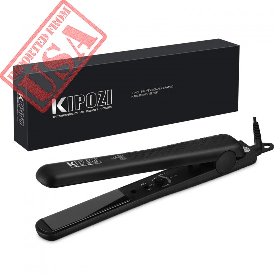 Original KIPOZI Pro Flat Iron Hair Straightener with Ceramic Plates Straightens & Curls All hair Types Anti frizz Online in Pakistan