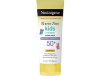 Neutrogena Sheer Zinc Oxide Kids Mineral Sunscreen Lotion, Broad Spectrum SPF 50+ with UVA/UVB Protection, Water-Resistant for 80 Minutes, Paraben-, Dye-, Fragrance