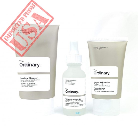 The Ordinary The Daily Set (3 Pcs: The Ordinary Squalane Cleanser - The Ordinary Hyaluronic Acid 2% + B5 - The Ordinary Natural Moisturizing Factors + HA)