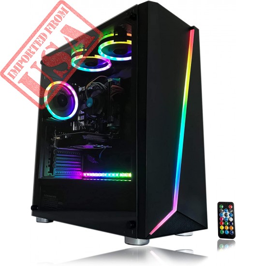 Gaming PC Desktop Computer by Alarco Intel i5 3.10GHz,8GB Ram,1TB Hard Drive,Windows 10 pro,WiFi Ready,Video Card Nvidia GTX 650 1GB, 3 RGB Fans with Remote