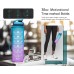 Elvira 32oz Large Water Bottle with Motivational Time Marker & Removable Strainer,Fast Flow BPA Free Non-Toxic for Fitness, Gym and Outdoor Sports