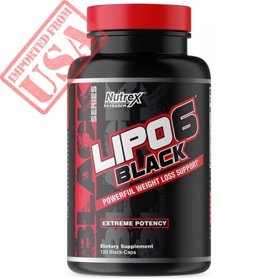 Nutrex Research Lipo-6 Black Extreme Potency | Powerful Weight Loss Suppliment, Appetite Suppressant, Energy Fat Burning Diet Pills, 120 Count