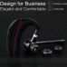 Bluetooth Headset, HonShoop Wireless Bluetooth Earpiece V5.0 Hands-Free Earphones with Stereo Mic, Compatible iPhone Android Cell Phones Driving/Business/Office (Red) (Red)