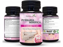 Pueraria Mirifica Capsules 5000mg - Natural Breast Enhancement Pills for Women - Breast Enlargement Pills - Breast Enlarger, Vaginal Health, Menopause Relief, Skin & Hair Health 90 Vegetarian Capsules