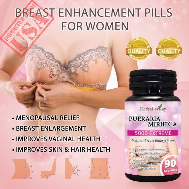 Pueraria Mirifica Capsules 5000mg - Natural Breast Enhancement Pills for Wo...