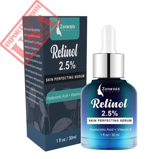 Retinol Serum for Face and Skin, Anti Aging Serum Clinical Strength with Hyaluronic Acid for All Skin Types