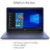 HP Stream 14-inch Laptop, Intel Celeron N4000, 4 GB RAM, 64 GB eMMC, Windows 10 Home in S Mode with Office 365 Personal for 1 Year (14-cb185nr, Royal Blue)