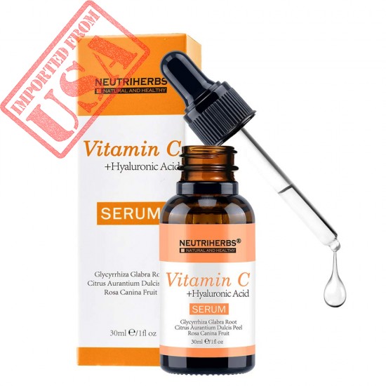 NEUTRIHERBS Vitamin C Serum for Face, 20% Vitamin C combined with Hyaluronic Acid Serum Best Skin Moisturizing Face Treatment Serum 30ml/pc=1 fl oz