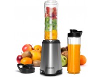 SHARDOR Personal Blender, Smoothie Blender with 2 BPA-Free Portable 20oz Travel Cups for Juice Shakes, Smoothies, Food Prep, 300W, Silver