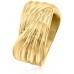 Ross-Simons Italian Andiamo 14kt Yellow Gold Over Resin Crossover Ring