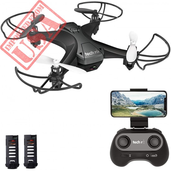 tech rc Mini Drone with Camera FPV Live Video Wifi Quadcopter, Easy Control with Headless Mode, Altitude Hold, Long Flight Time with 2 Batteries, App Control Available Toy Drone for Kids and Beginners