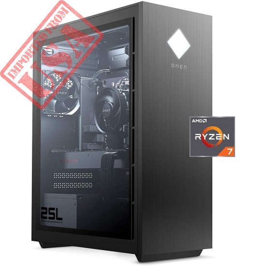 OMEN 25L Gaming Desktop PC, AMD Radeon RX 5700, AMD Ryzen 7 3700X, HyperX 16 GB DDR4 RAM, 1 TB SATA Hard Drive & 512 GB PCIe NVMe SSD, Windows 10 Home, VR Ready, RGB Lighting (GT12-0050, 2020 Model)