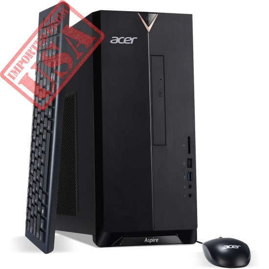 Acer Aspire TC-895-UA91 Desktop, 10th Gen Intel Core i3-10100 4-Core Processor, 8GB 2666MHz DDR4, 512GB NVMe M.2 SSD, 8X DVD, 802.11ax Wi-Fi 6, USB 3.2 Type C, Windows 10 Home