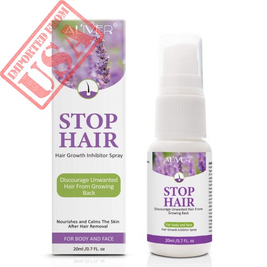 Stop Hair Inhibitor, Stop Hair Growth Permanent, Stop Hair Inhibitor Spray, Hair Stop Growth for Women, Painless Hair Removal Inhibitor, Permanent Hair Removal for Face, Arm, Leg, Armpit 20ml